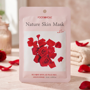 [BEST] Maschera in Foglio Foodaholic Nature Rose Ampoule, Confezione da 10 Pezzi, Vitamina C, Skincare Coreana Idratante - Product Image 2