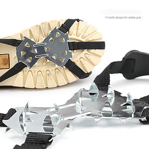 <span class=keywords><strong>Crampons</strong></span> antidérapants à 11 dents pour la marche en plein air Couvre-chaussures pour <span class=keywords><strong>enfants</strong></span> et adultes - Product Image 2