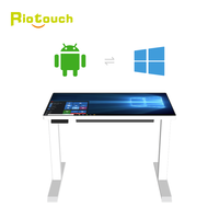 Table interactive motorisée à hauteur réglable avec écran tactile multipoint capacitif de 43 pouces pour les applications éducatives des enfants du primaire et du secondaire, jeux gratuits