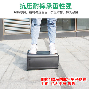 Swing Top Trash Can 20L 40L Rectangular Indoor Outdoor Black Gray Blue Green Red Flip <b>Lid</b> Waste <b>Bin</b> for Office Restaurant Hotel - Product Image 3
