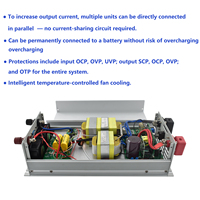 Convertisseur DC-DC 3kW 4kW, large plage d'entrée 24-800V, sortie réglable, fonctionnement en parallèle, refroidissement par ventilateur intelligent, système solaire, charge de batterie