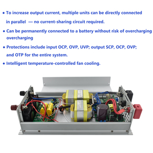 3 كيلو وات <span class=keywords><strong>4</strong></span> كيلو وات محول عالي الكفاءة مدخل عريض 24-V خرج قابل للتعديل تشغيل متوازي مروحة ذكية محرك تبريد المحرك - Product Image 2