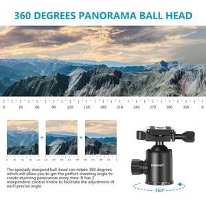 <span class=keywords><strong>Trépied</strong></span> <span class=keywords><strong>Neewer</strong></span> à tête sphérique 360 degrés, <span class=keywords><strong>trépied</strong></span> de voyage léger en aluminium, capacité de charge de 34 lb, <span class=keywords><strong>trépied</strong></span>/appareil photo monopode de 77 pouces - Product Image 4