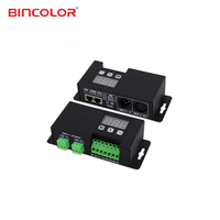 Decodificador de Corriente Constante DMX512 RGBW de 4 Canales Bincolor BC-854-CC 350mA/700mA con Puerto XLR-3R/ Puerto RJ45/ Bloque de Terminales