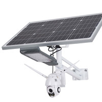 Lampadaire solaire LED intégré en aluminium pour extérieur, étanche, 300W, avec caméra de sécurité CCTV 4G WIFI
