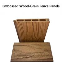 Panneau de clôture WPC moderne écologique, grain de bois embossé, composite extérieur, intimité, imperméable, longueur et couleur personnalisées, 20x150mm