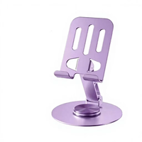 Support de téléphone rotatif à 360° en alliage d'aluminium, support de tablette pliable de bureau, design ajouré réglable, support de refroidissement pour iPhone