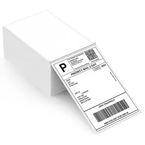 Rollo de etiquetas de código de barras de calidad superior, rollo de etiquetas adhesivas de envío térmico, impermeable, directo, 4x6, etiqueta de papel térmico