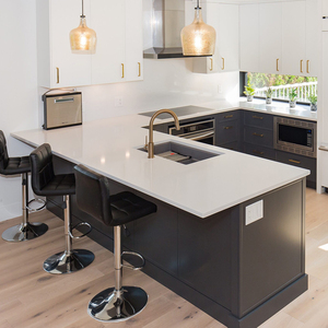 Types de meubles de cuisine OEM armoire péninsule <span class=keywords><strong>bar</strong></span> à petit-déjeuner Design meubles de maison armoire de cuisine en bois ensemble - Product Image 6