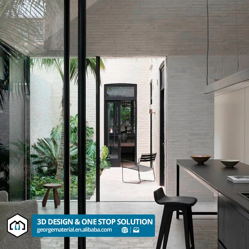 Tata letak Layanan Desain Interior gambar CAD desain Rendering 3D untuk tata letak rumah 3D Max dengan lampu dan desain furnitur