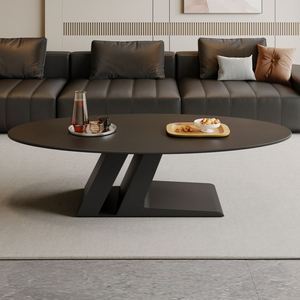 Tavolino <span class=keywords><strong>da</strong></span> Caffè Minimalista Moderno in Metallo con Piano in Legno Massello per Soggiorno Appartamenti Piccoli Design di Lusso Leggero - Product Image 1