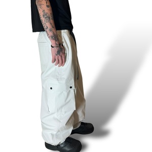 Pantalons de <span class=keywords><strong>ski</strong></span> imperméables unisexes bon marché personnalisés pour hommes, pantalons de neige amples imperméables à coque rigide blancs - Product Image 2