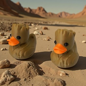 Vashine Jouets créatifs en forme de canard <span class=keywords><strong>Groot</strong></span> imprimés en 3D, décoration d'intérieur en PLA, collection de canards de dessin animé, matériau écologique, jouets amusants - Product Image 1