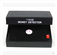 Mini Compteur de Billets Portable en Plastique AD-118 avec Lampe UV pour la Détection des Dollars Américains et des Euros en Afrique de l'Ouest, Modèle de Bureau