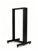 Rack de serveur mobile 27U 550*1400*120MM 19 pouces à double colonne monorail ouvert en acier laminé à froid SPCC, profondeur 120 mm