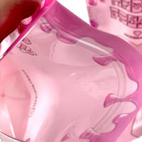 Bolsa Ecológica Reciclable para Dulces de Fresa, Bolsa Rosa con Ventana en Forma de Corazón para Empaque de Regalo de Gomitas Premium