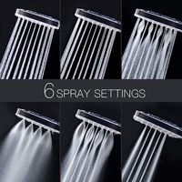 Pomme de douche haute pression avec ensemble de tuyau avec 6 modes de pulvérisation Mode de pulvérisation chromé Pulvérisateur de douche avec tuyau de 1,5 m Ensemble de douche