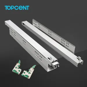 Toptent – glissières d'extension complètes cachées, glissades de tiroir sous-monté robuste 3D fermeture douce cuisine glissades de tiroir dissimulées