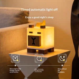Lampe de nuit en blocs de construction, jouet éducatif lumineux, ornement de jeu, lampe d'ambiance intérieure, cadeau d'anniversaire créatif pour enfants - Product Image 2