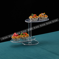 Présentoir Acrylique Transparent Ondulé Lumineux en Gros, Supports de Buffet Carrés en Acrylique, Lampes Cubes, Présentoirs Rehausses Empilables