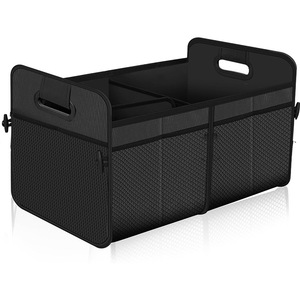 Boîte de rangement pour véhicule pliable en polyester imperméable et léger de grande capacité avec fermeture à velcro - Product Image 1