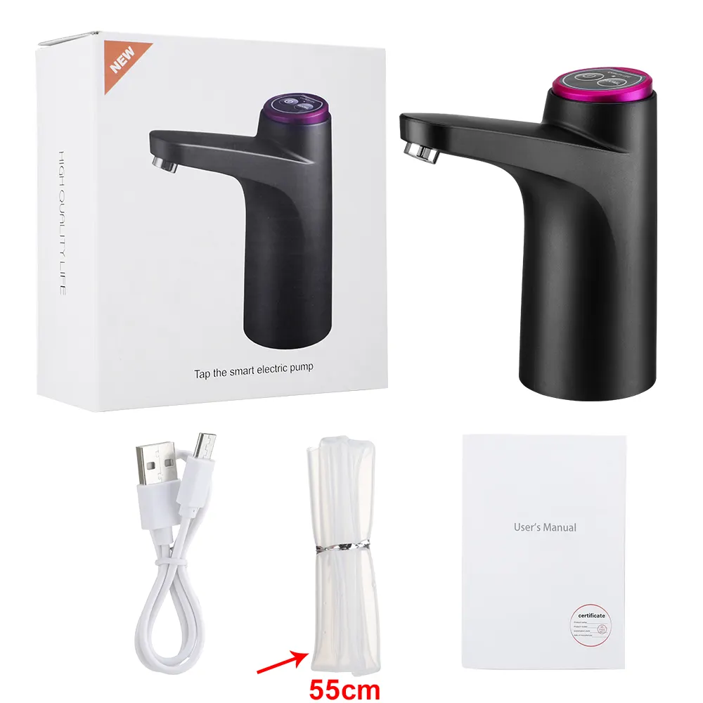 Dispensador de água automático, dispensador elétrico carregamento usb, 5 galões, garrafa, jarro de água potável