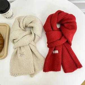 ChanBol moda di lusso caldo corto inverno maglia sciarpa ricamata per le donne sciarpe cashmere all'ingrosso di cotone