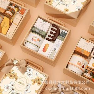 Caja de regalo rectangular de madera de pino hecha a mano de 1 cm de grosor para embalaje de bodas, días festivos, manualidades y almacenamiento de regalos. - Product Image 1