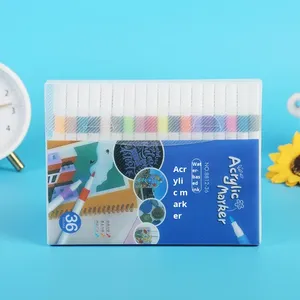 Pennarelli Acrilici a Punta Fine Impermeabili per Disegno, Set Completo Fai-da-Te, Non Sbavanti, Impilabili, per Studenti, Acquerello Cinese - Product Image 5