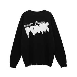 Pull en maille à capuche avec logo sur le devant, style japonais tendance, respirant, pour couple, nouvelle collection automne/hiver 2024 - Product Image 4