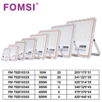 Reflector LED de Aluminio FOMSI IP67 a Prueba de Agua de 50W-600W, Disipación de Calor Eficiente, Luz de Alta Luminosidad para Exteriores, para Estadios