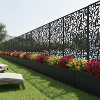 Clôture murale en métal découpé au laser pour jardin, treillis de jardin en acier pour cour, écran d'intimité et séparateur