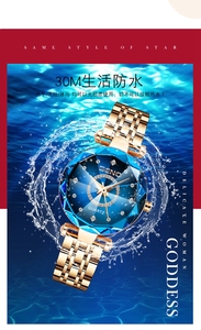 Seno orologi con diamanti analogici al quarzo femminile <span class=keywords><strong>orologio</strong></span> da <span class=keywords><strong>donna</strong></span> in acciaio inossidabile stellato di lusso, <span class=keywords><strong>orologio</strong></span> da polso da <span class=keywords><strong>donna</strong></span> impermeabile - Product Image 5