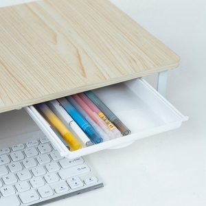 Double Layer <strong>Computer</strong> Monitor Stand Riser Storage Desk for Laptop <strong>with</strong> Drawer - Product Image 5