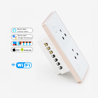 UEMON 10A Smart WiFi ZigBee Prise murale US Standard Verre Écran tactile Cadre en aluminium Alexa Google Home Contrôle vocal Garage