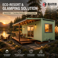 Maison préfabriquée en conteneur de 20 pieds, maison modulaire en conteneur d'expédition, maison de luxe miniature pour hôtel, complexe hôtelier, café