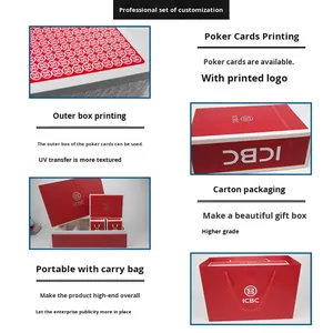 Cartes de <span class=keywords><strong>poker</strong></span> Sanwa Texas Hold'em personnalisées, de haute qualité, grand format, en plastique, avec emballage en boîte de couleur/cadeau - Product Image 3