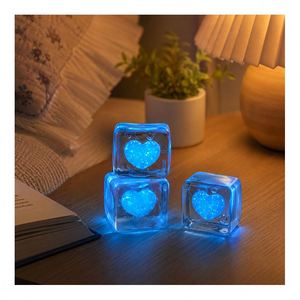 OEM Glow in Dark Maltose Heart Cube Stress Ball Soft Squeeze Toy Slow <b>Rebound</b> Sensory Fidget Desk Gift Distributor - Product Image 3