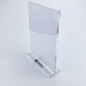 Acrylic giữ dấu hiệu rõ ràng Bảng menu hai mặt t hình dạng Poster đứng Acrylic hiển thị cho đám cưới nhà hàng khách sạn - Product Image 3