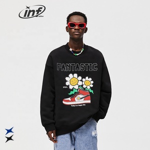 INFLATION 400gsm <span class=keywords><strong>boss</strong></span> – sweat-shirt réfléchissant à imprimé d'écran, sweat-shirt à capuche doublé de molleton Oversize grande taille - Product Image 1