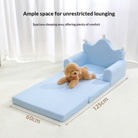 Canapé-lit pour animaux de compagnie en tissu pliable moderne de luxe à trois niveaux avec mousse à mémoire de forme, housse amovible et lavable pour chiens et chats