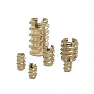 Insert fileté autotaraudeur en laiton de haute qualité avec écrou hexagonal en acier poli – Solution économique - Product Image 1