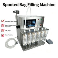 Machine de remplissage et de bouchage semi-automatique 2026 pour sachets à bec verseur d'huile de soja et d'huile de coco, Doypack vertical