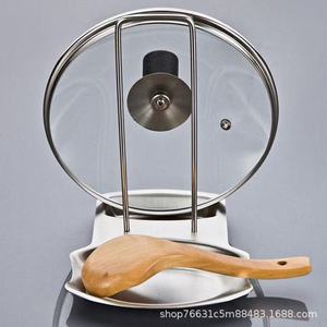 Stainless Steel <b>Pot</b> <b>Lid</b> Rack With Deep Drain Tray For Kitchen Storage And Utensil Holder - Product Image 4