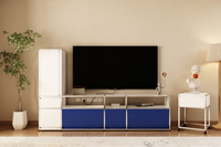 Kabinet Modular logam baru 2026 bebas berdiri Organizer dudukan TV minimalis furnitur kantor untuk rumah ruang tamu kamar tidur ruang makan