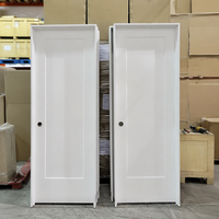 Porte intérieure pré-moulurée style Shaker, panneau unique, alvéolée, apprêtée blanche, pour maisons