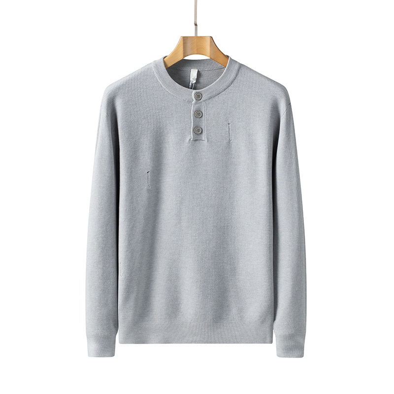 Light gray [Trendy distressed design, rich texture, anti-pilling]