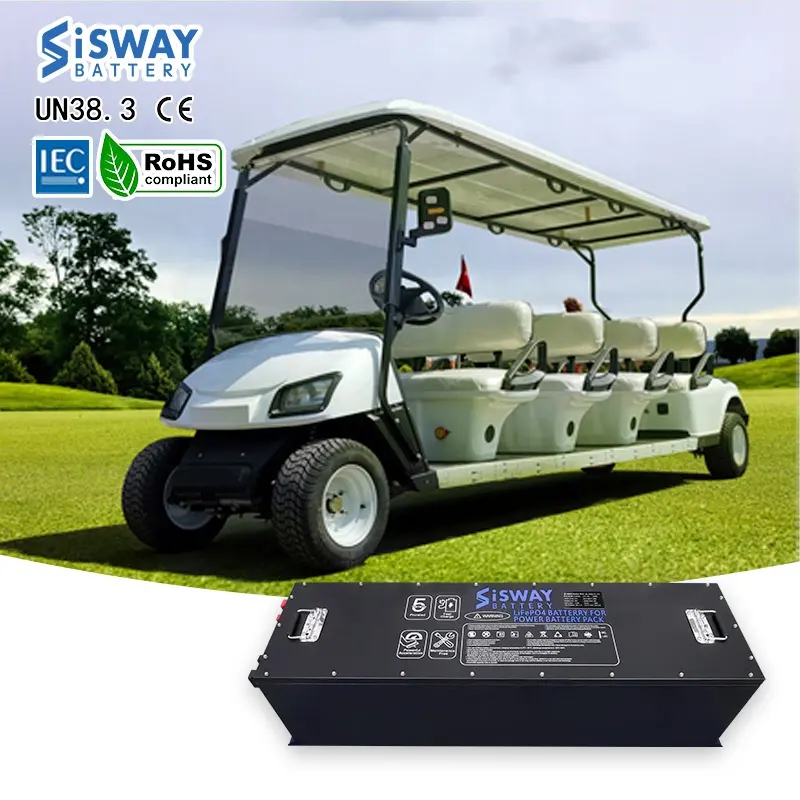 Batteries grade A 230ah phosphate de fer 72V voiturette de golf avec batterie au lithium tout-en-un onduleur et batterie au lithium