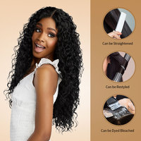 Extensions de cheveux humains indiens vierges ondulés, cuticules alignées, grade 12A, 24-26 pouces, pour la fabrication de perruques, couleur naturelle