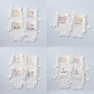Custom logo Wholesale 100% Organic Cotton White onesies Short Sleeve Bodysuits <strong>Infant</strong>&amp;toddler Rompers Baby Clothes - Product Image 2